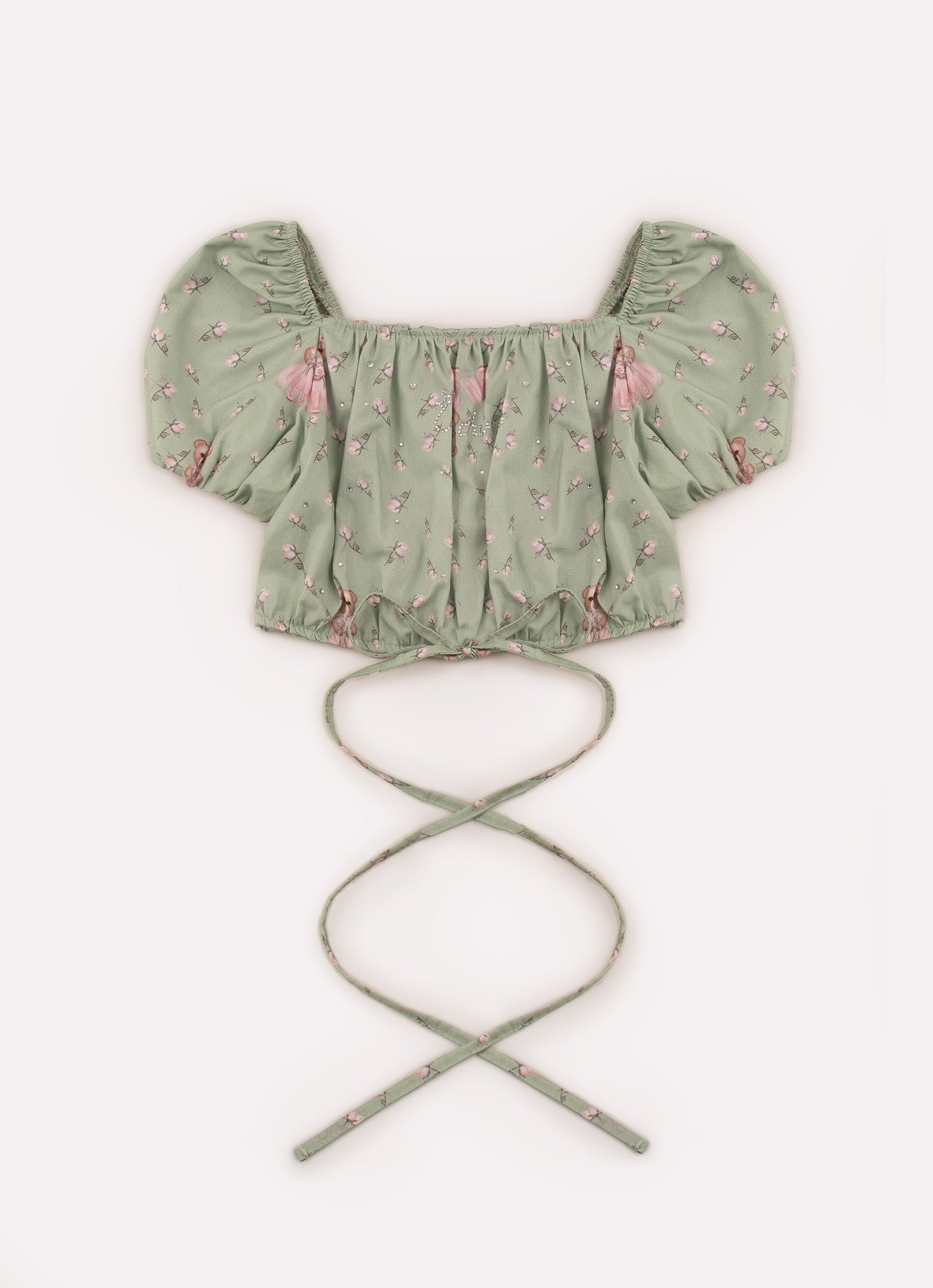 Blusa Cropped Algodão Estampado