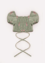 Blusa Cropped Algodão Estampado