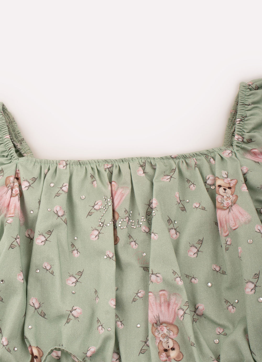 Blusa Cropped de Algodão com Estampas
