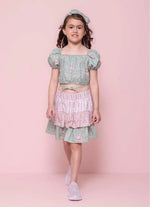 Blusa Cropped Algodão Estampado