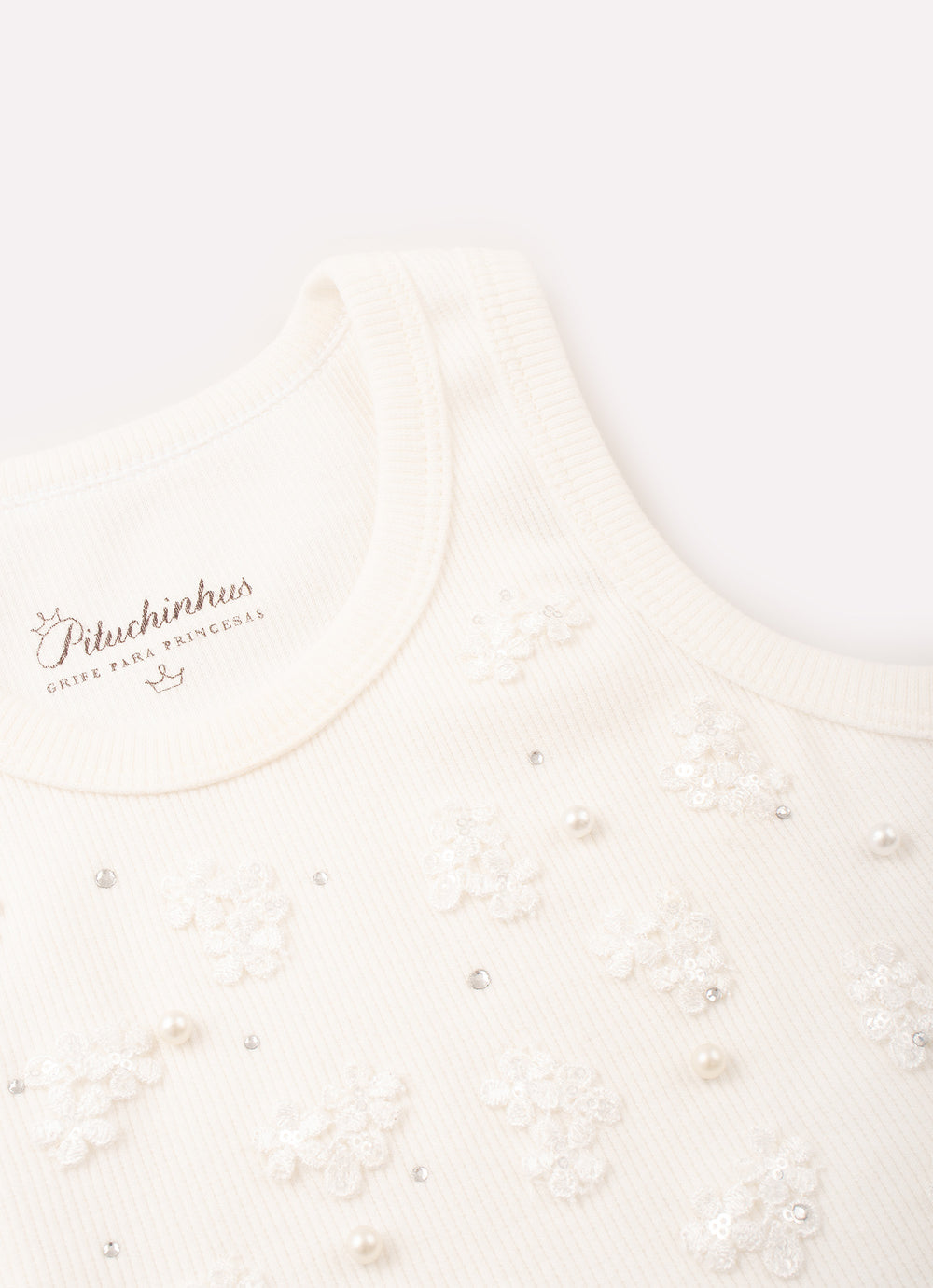 Blusa Cropped Ribana Flores