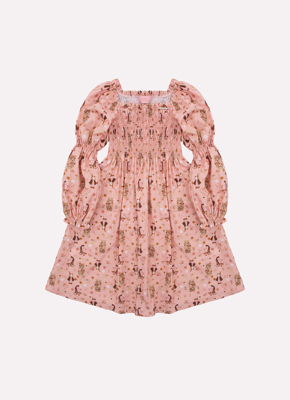 Vestido Algodão Lastex Manga Longa