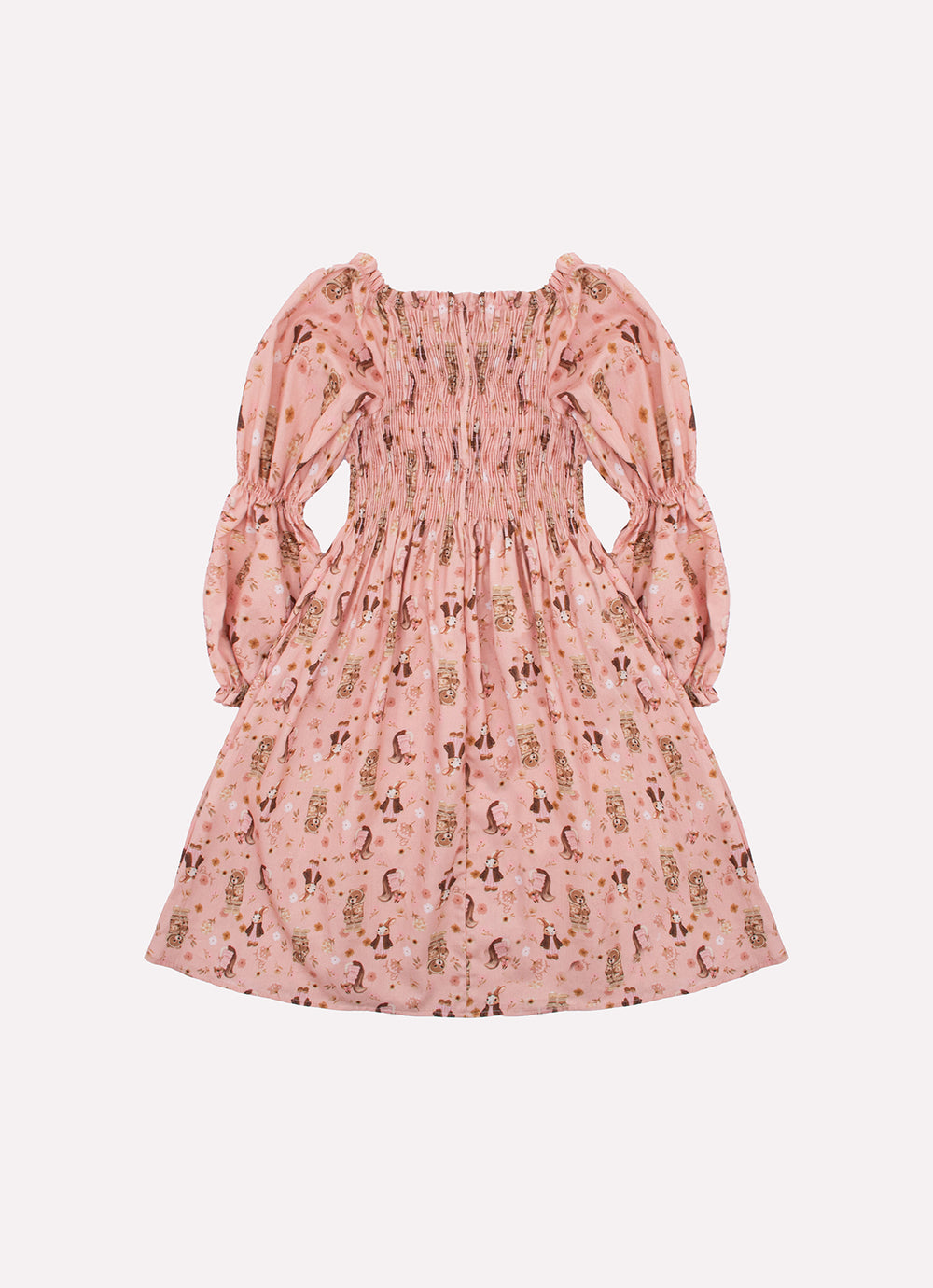 Vestido Algodão Lastex Manga Longa