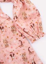 Vestido Algodão Lastex Manga Longa
