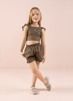 Conjunto Blusa Cropped e Short Algodão