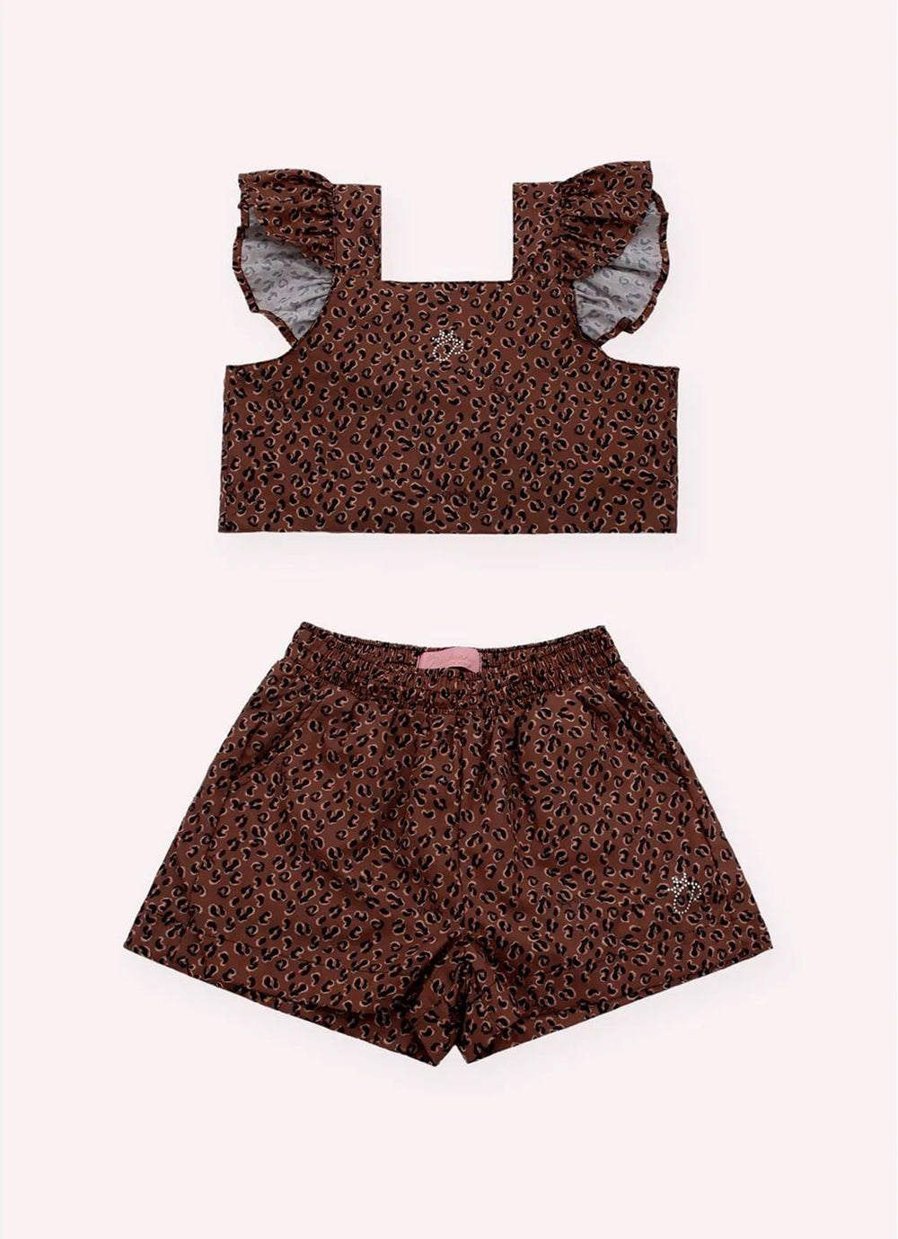 Conjunto Blusa Cropped e Short Algodão