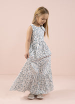 Vestido Algodão Floral Azul