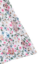 Vestido Algodão Multi Flores e Cachorrinhos Laço Costas