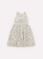Vestido Algodão Multi Flores e Cachorrinhos Laço Costas