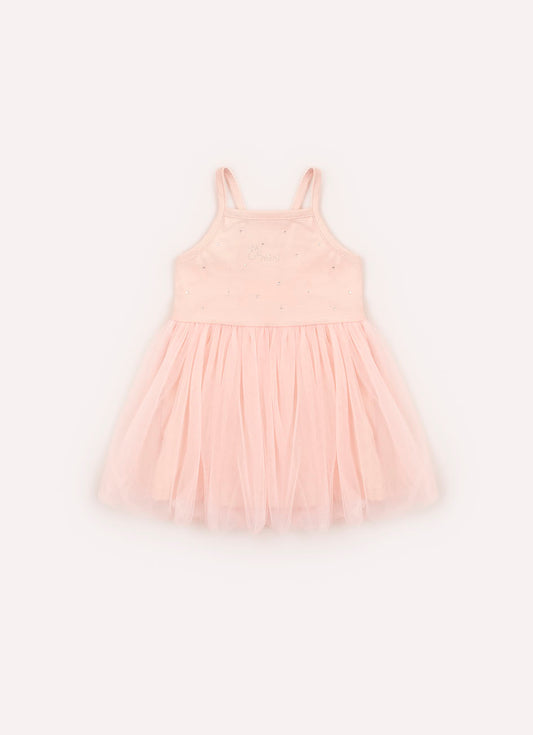 Vestido Alça e Calcinha Cotton e Tule
