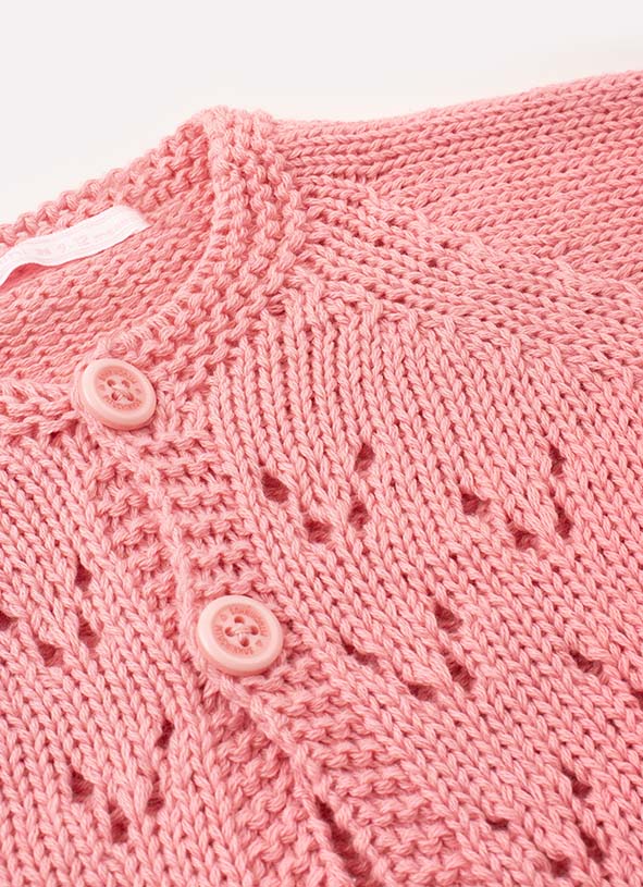 Casaqueto Tricot Pontos Vazados