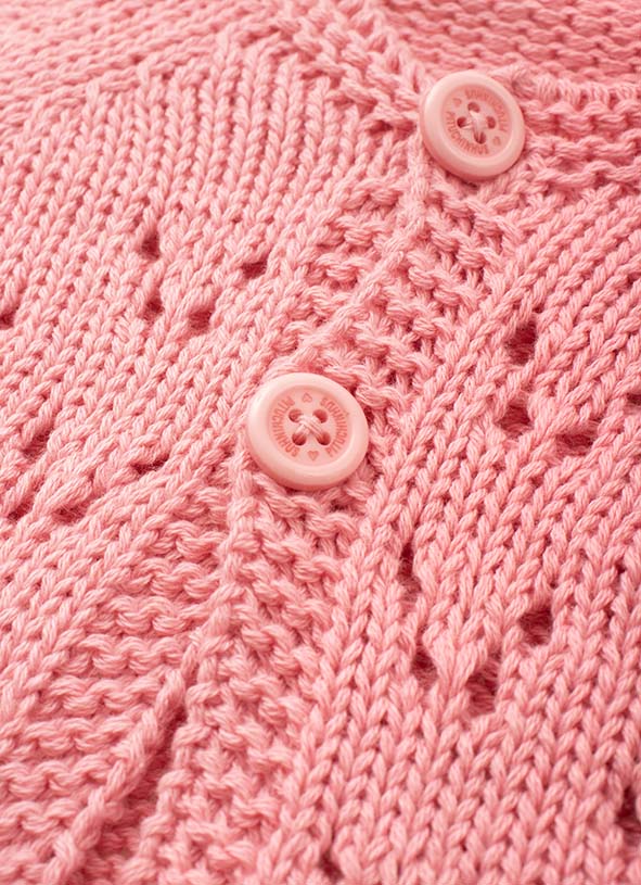 Casaqueto Tricot Pontos Vazados