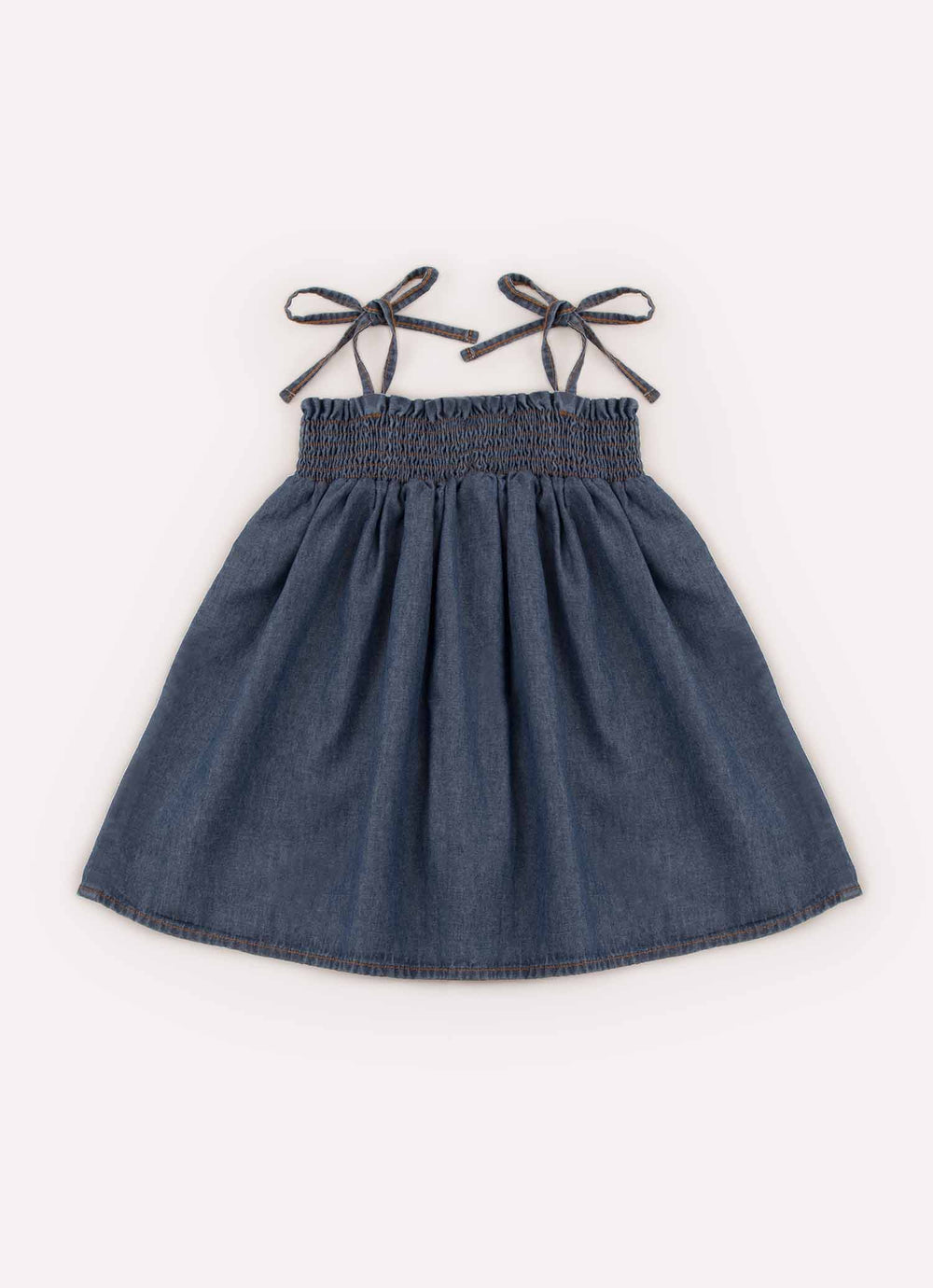 Vestido Alça Jeans Lastex