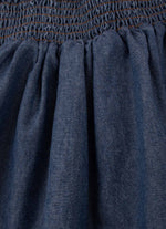 Vestido Alça Jeans Lastex