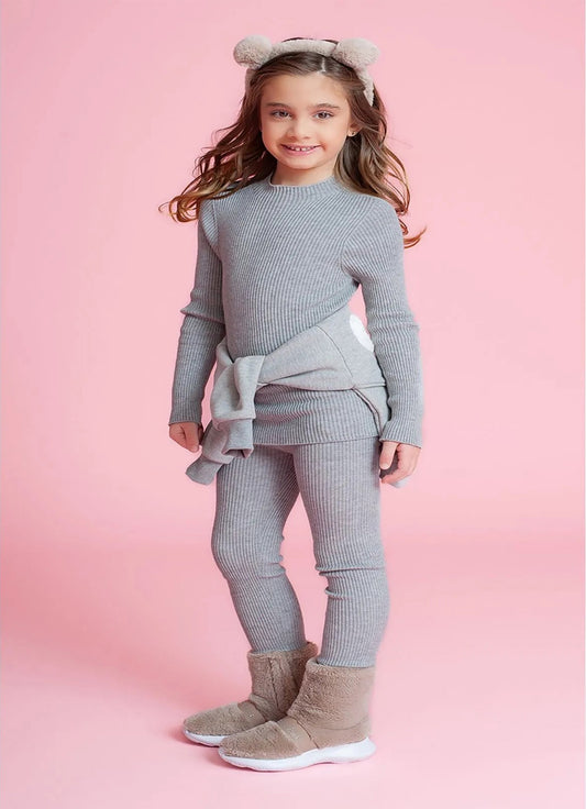 Calça Legging Tricot Canelado Sem Costura