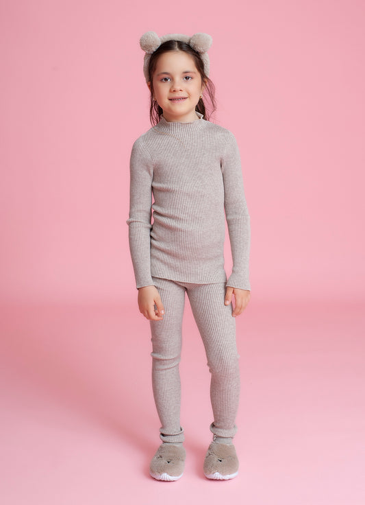 Calça Legging Tricot Canelado Sem Costura