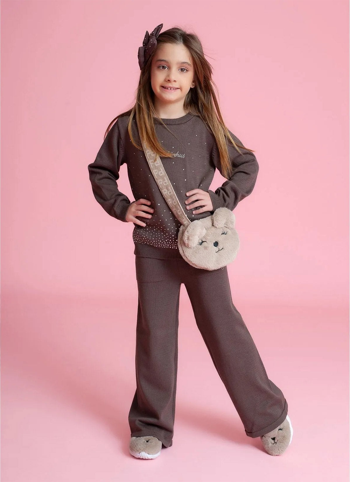 Calça Reta Tricot Pituchinhus