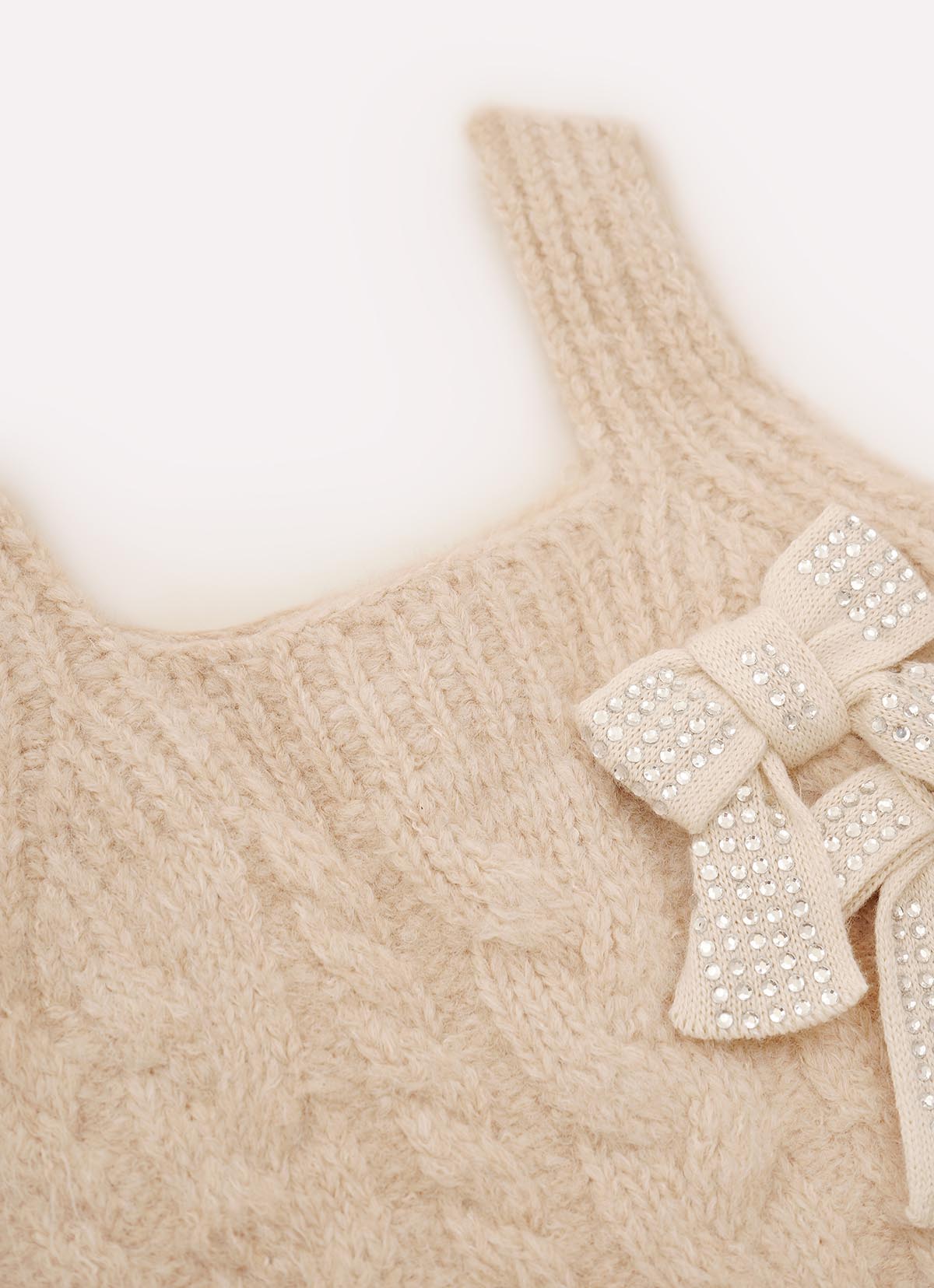 Colete Tricot  Sem Costura Laços