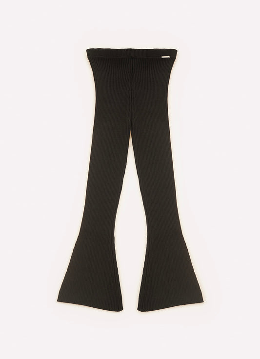 Calça Tricot Canelado Flare
