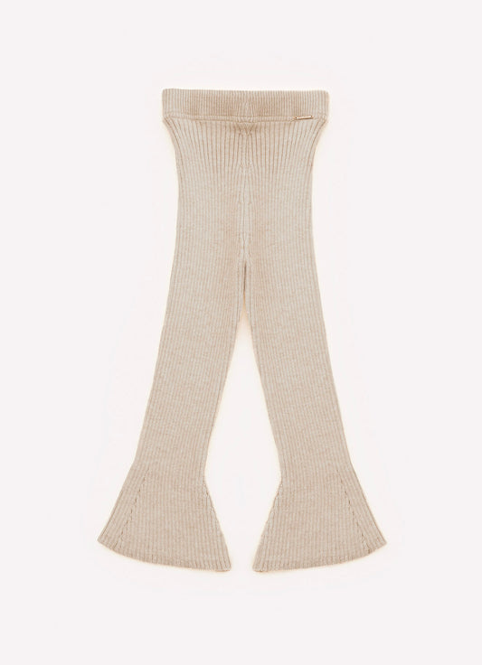 Calça Tricot Canelado Flare