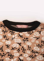 Colete Cropped Tricot Florzinhas