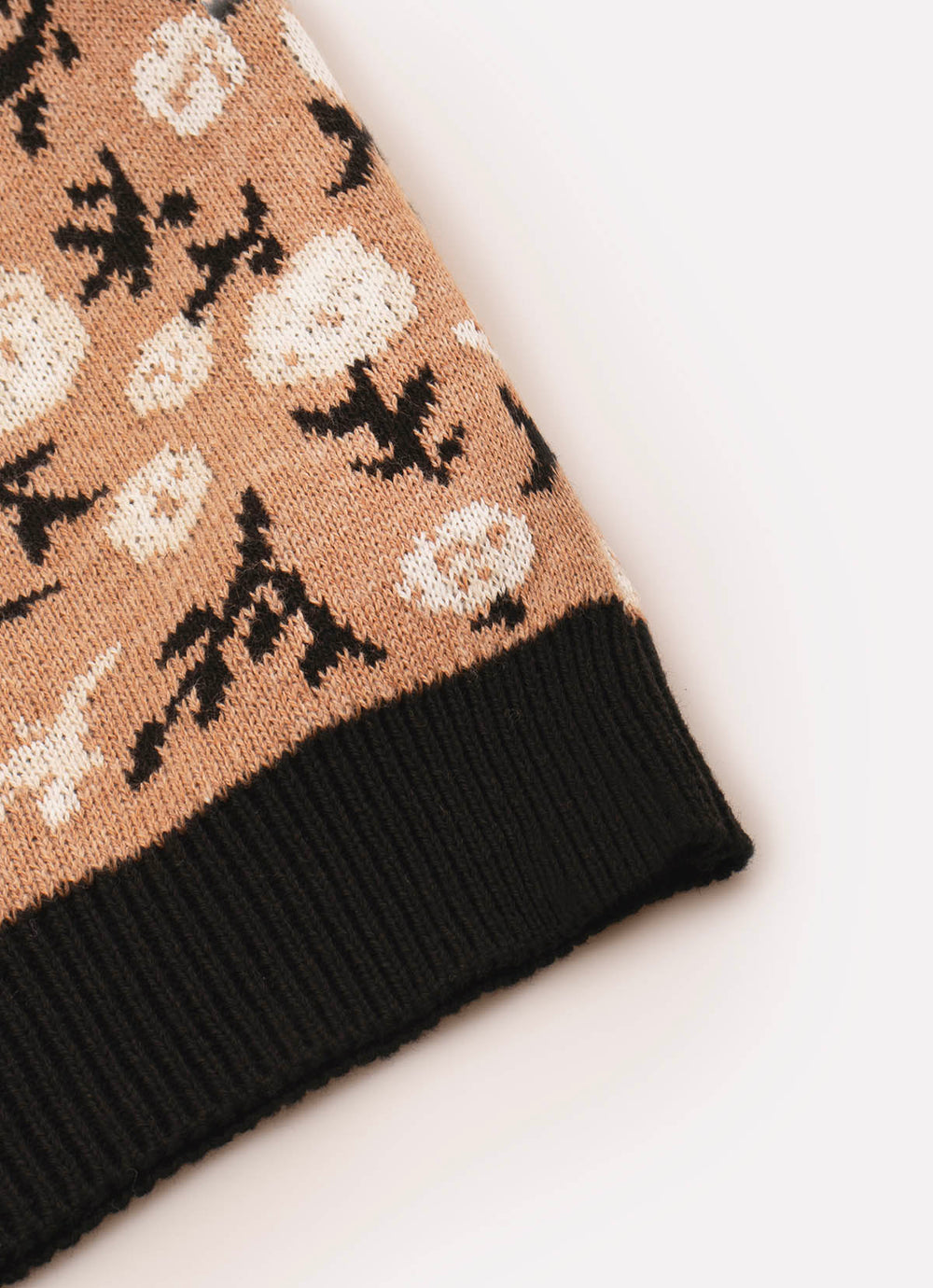 Colete Cropped Tricot Florzinhas