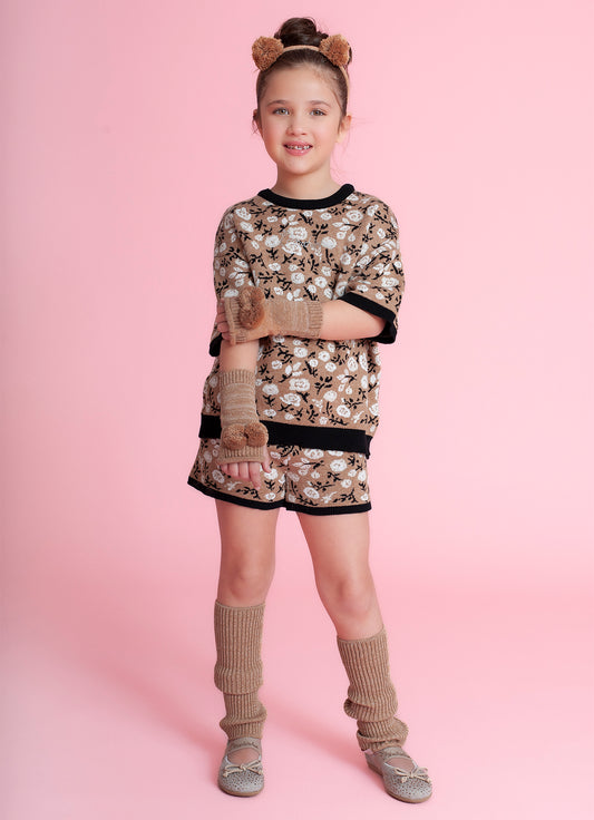 Short Tricot Florzinhas