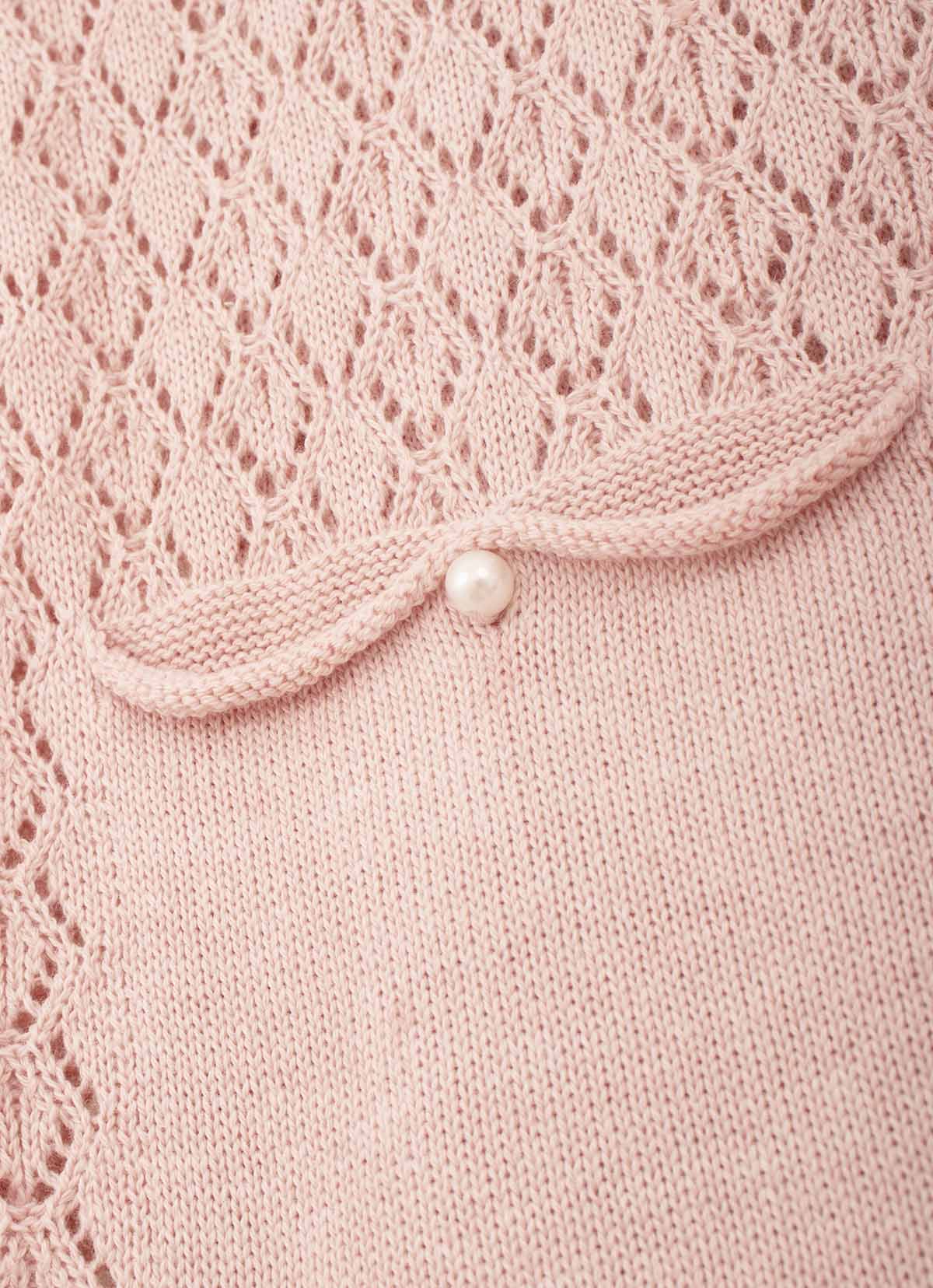 Casaco Tricot Ponto Renda
