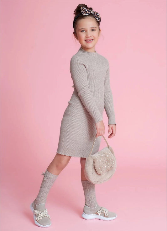 Vestido Tricot Canelado Sem Costura