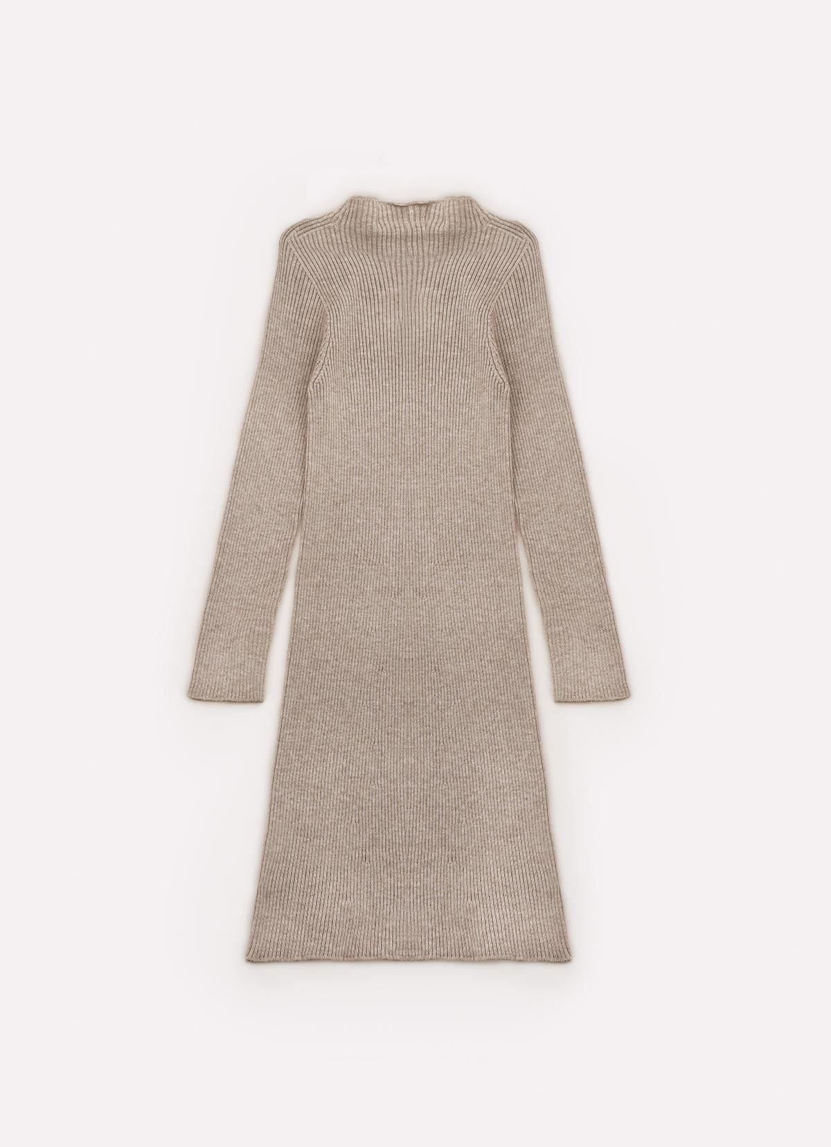 Vestido Tricot Canelado Sem Costura