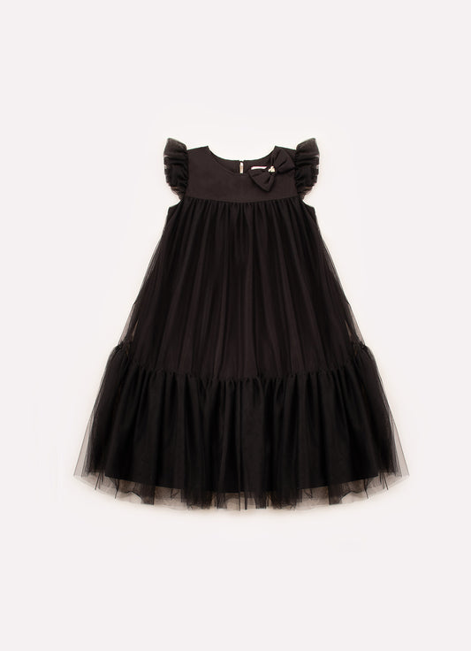 Vestido Festa Algodão e Tule