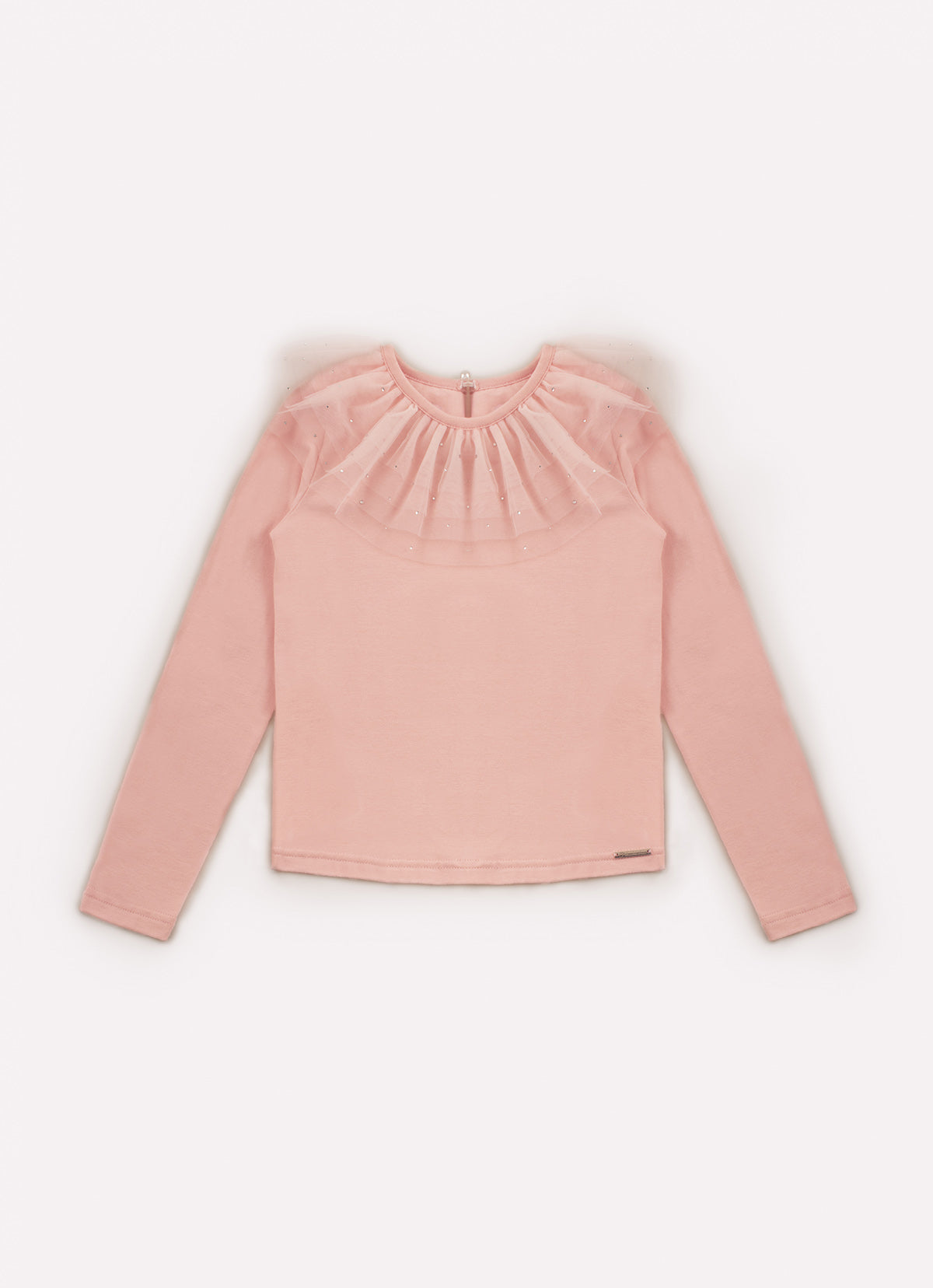 Blusa Cotton Gola Tule
