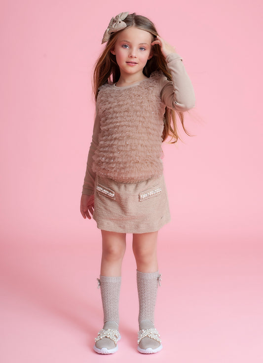 Short Saia Moletom Boucle
