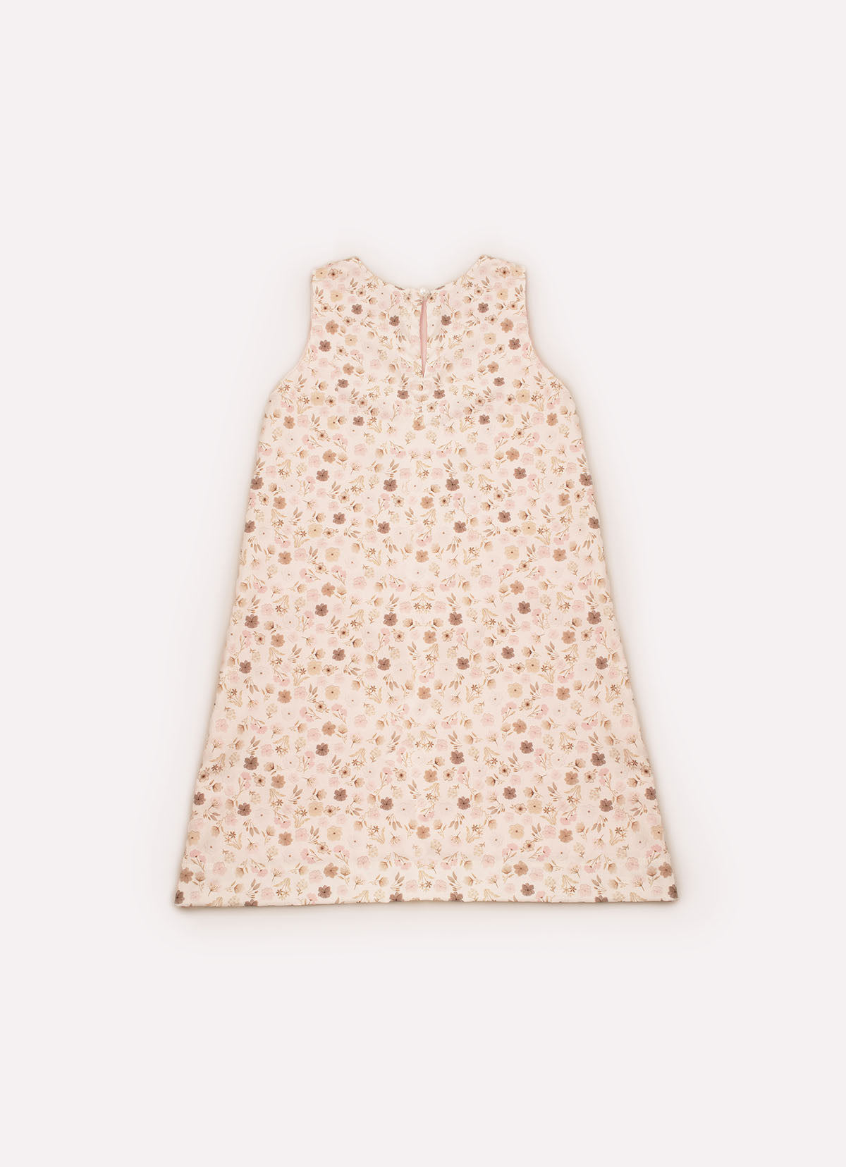 Vestido Algodão Estampado e Tule