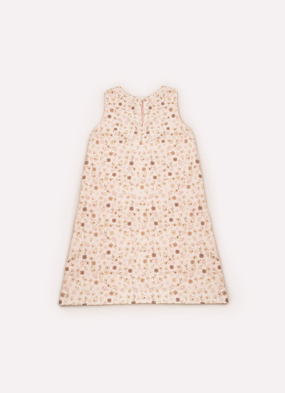 Vestido Algodão Estampado e Tule