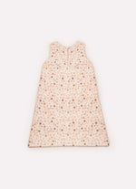 Vestido Algodão Estampado e Tule