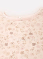 Vestido Algodão Estampado e Tule