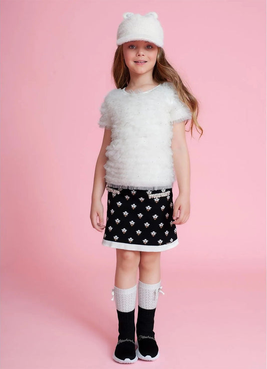 Blusa Rib Frufru Tule