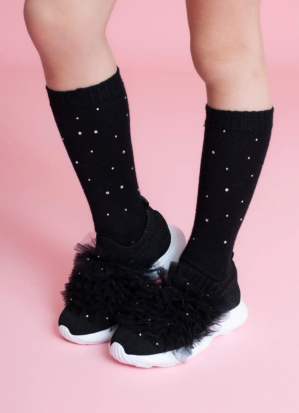 Meia de Tricot com Cristais
