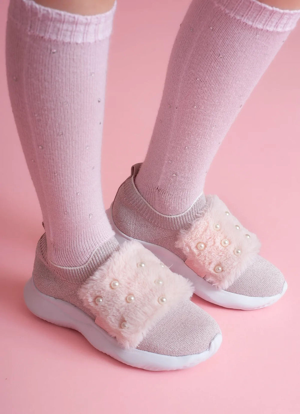 Meia de Tricot com Cristais