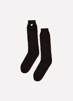 Meia Tricot Ponto Renda Laço