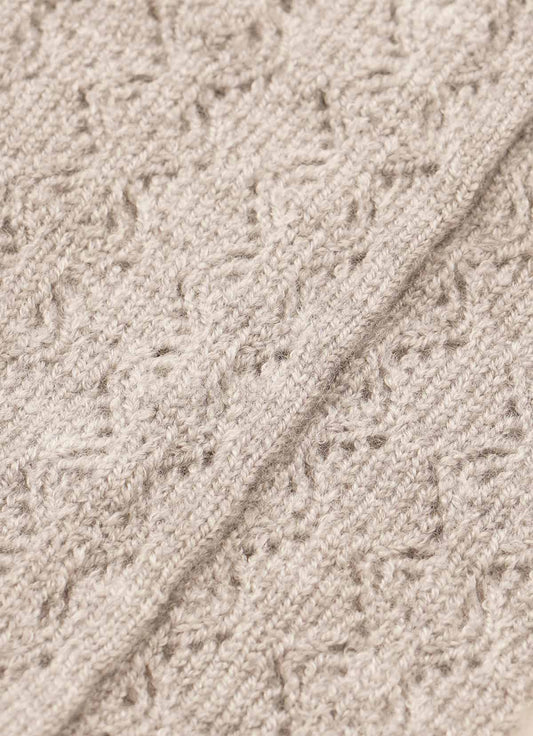 Meia Tricot Ponto Renda Laço