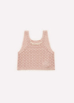 Blusa Cropped Tricot Ponto Renda