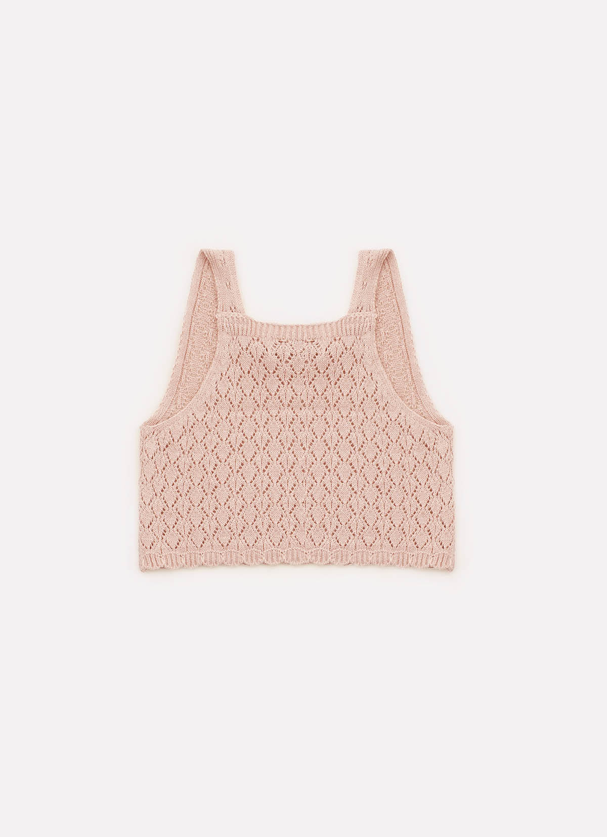 Blusa Cropped Tricot Ponto Renda