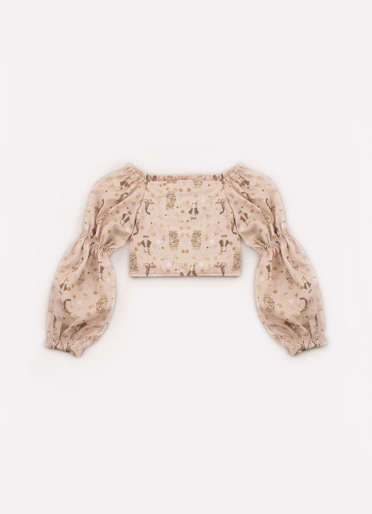 Blusa Cropped Algodão Bichos