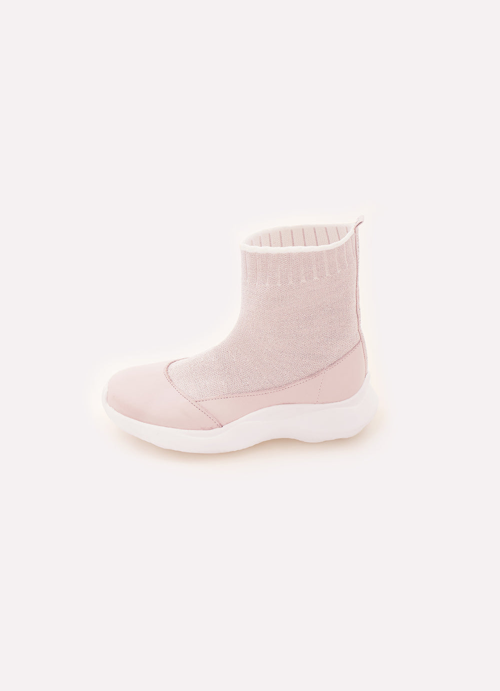 Bota Knit Couro