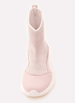 Bota Knit Couro