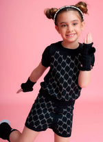 Short Tricot Monograma Cristal
