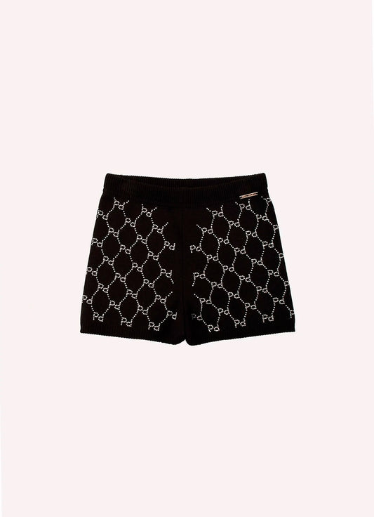 Short Tricot Monograma Cristal