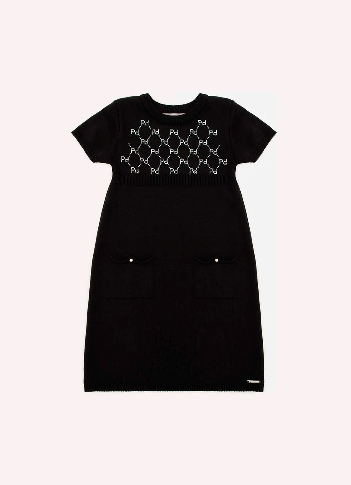Vestido Tricot Monograma Cristal